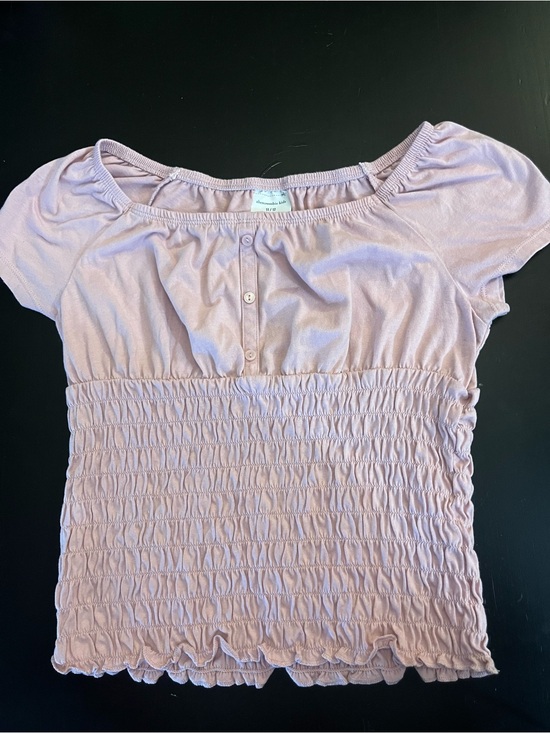 abercrombie kids Other - Girls Mauve Smocked Short Sleeve Top